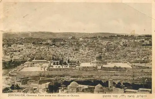 Israel Jerusalem general view from the Mount of Olives