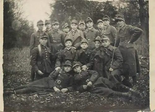 Romania photo 6 x 9 cm military company of soldiers