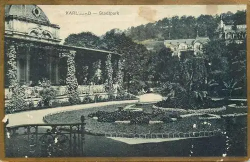 Czech Republic Karlsbad Karlovy Vary Stadtpark
