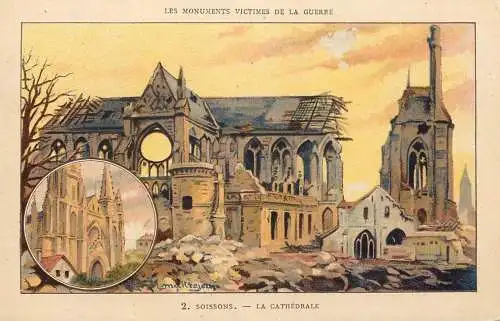 France Soissons La Cathedrale & Monuments Victimes de la Guerre