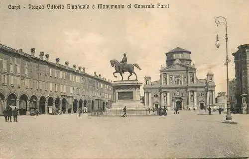Italy Carpi Piazza Vittorio Emanuele & Monumento al Generale Fanti