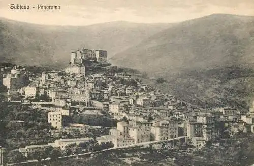Italy Subiaco panorama