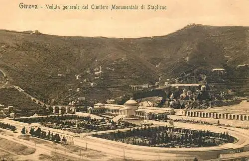 Italy Genoa Veduta generale del Cimitero Monumentale di Staglieno