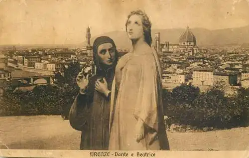 Italy Firenze Dante e Beatrice