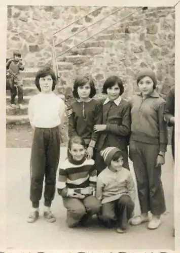 Photo 6 x 9 cm Romania social history school girls