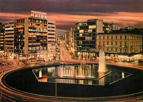 Greece Athens Omonia Square night view