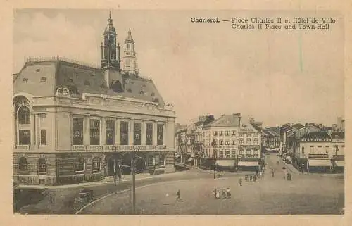 Belgium Charleroi Place Charles II & Hotel de Ville