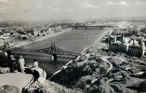 Hungary Budapest cityscape bridges over Danube