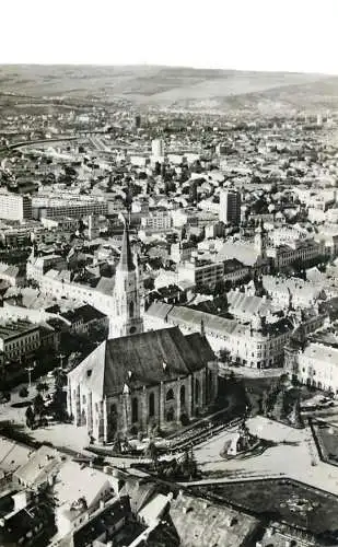 Romania Cluj-Napoca Catedrala Sf Mihail vedere aeriana