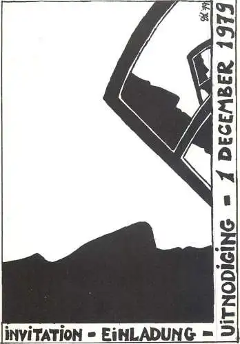 Postcard advertising Belgium etch sketch inviation Einladung