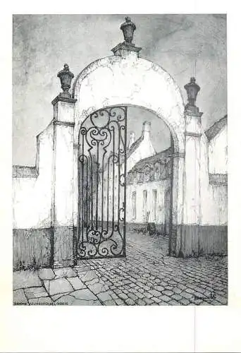Postcard advertising Belgium etch sketch Damme
