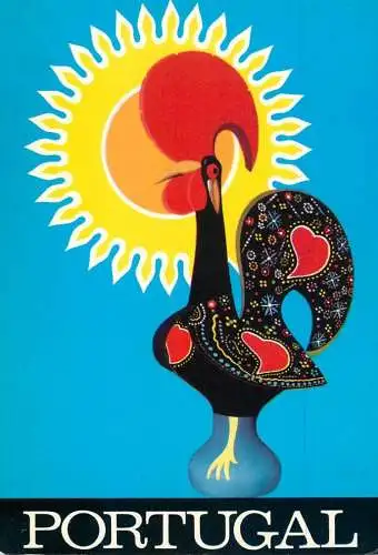 Postcard comic Portugal Barcelos cock