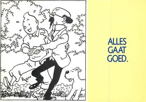 Postcard comic Belgium dancers
