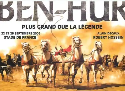Postcard comic Ben Hur movie poster