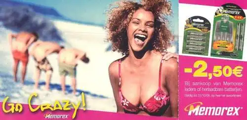 Postcard comic Germany Memorex Go crazy