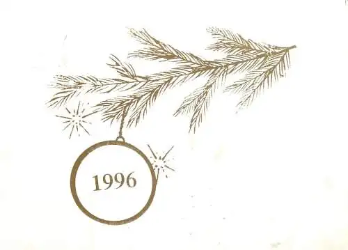 Postcard flower Christmas 1996 New Year holiday Cluj Romania