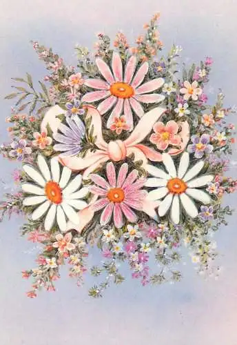 Postcard flower scene Belgium