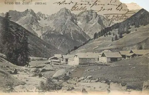 Switzerland Gruss aus Scarl & Piz Pisoc