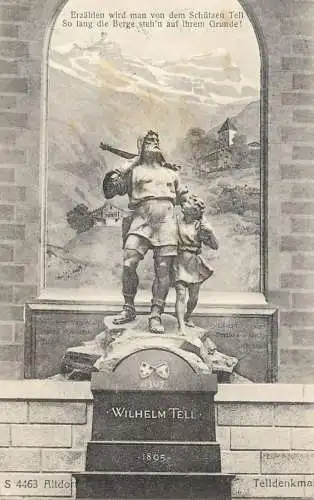 Germany Landshut area Altdorf Tellendenkmal Wilhelm Tell