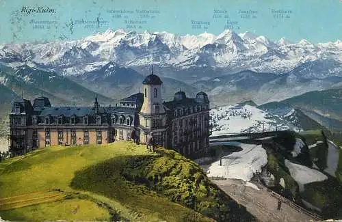 Switzerland Rigi Kulm Hotel und die Hoch Alpen