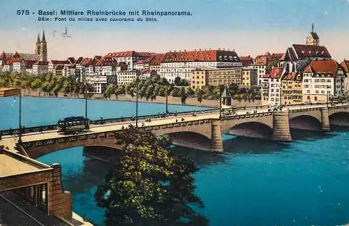 Switzerland Basel Mittlere Rheinbrucke
