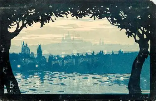 Prague Kunstler-AK 1913