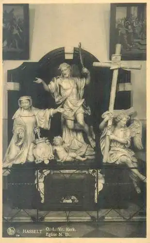 Belgium Hasselt Eglise Notre Dame statues detail view
