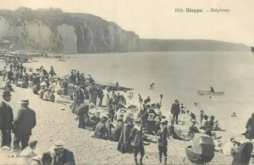 France Dieppe Baigneurs types et scenes