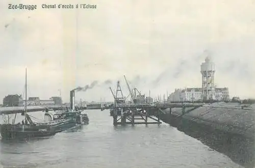 Belgium Zeebrugge Chenal d'acces a l'Ecluse