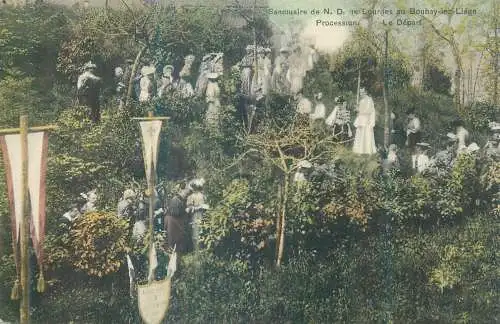 Belgium Liege Sanctuaire de N-D de Lourdes au Bouhay Procession Le Depart