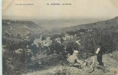 France Le Lot illustree Autoire vue panoramique de village