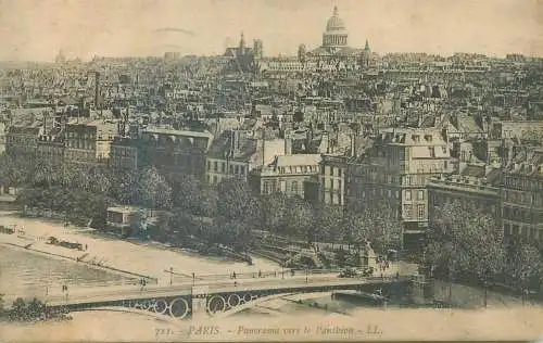 France Paris panorama vers le Pantheon