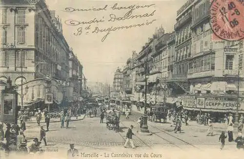 France Marseille La Cannebiere tramway