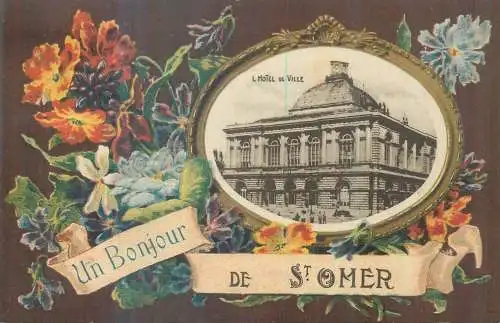France St Omer Hotel de Ville floral motif
