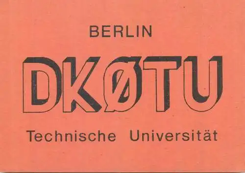 Radio amateur QSL card to YO5-3553 from Germany Berlin DK0TU