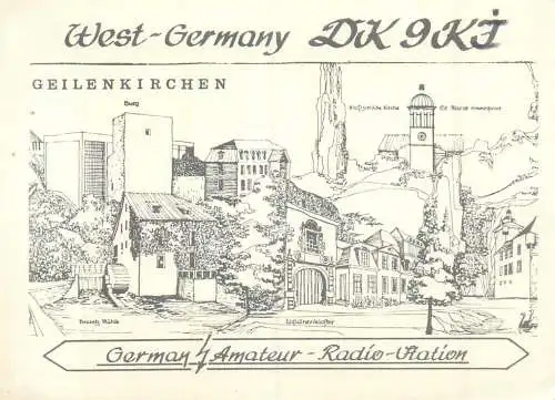 Radio amateur QSL card to YO5-3553 from West Germany DK9KJ