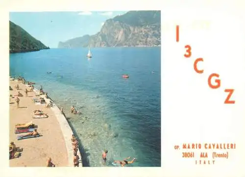 Radio amateur QSL card to YO5-3553 from Italy Trento I3CGZ