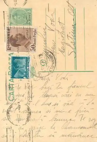 Romania posta stationara postcard 1920 timbrul aviatiei