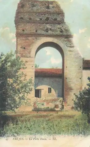 Postcard France Frejus la porte doree