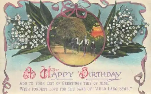 Postcard holiday card birthday card agricultural work scene