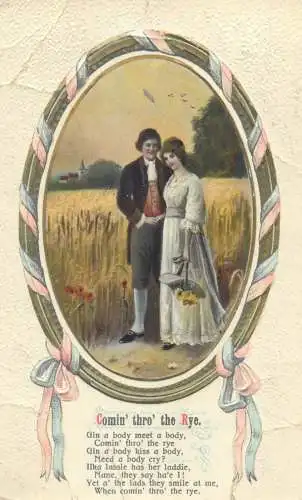Postcard couple image Germany love elegance