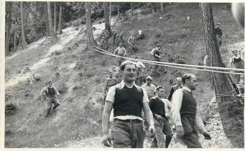 Carte photo militaire Suisse military drill manoeuvre