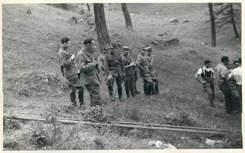 Carte photo militaire Suisse military uniforms
