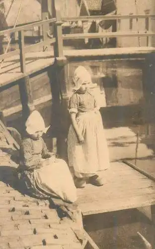 Netherlands Volendam children types and scenes & typical costumes