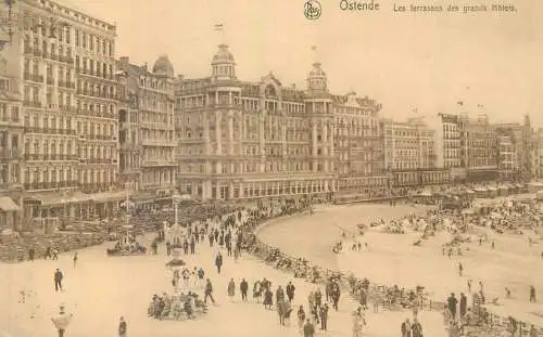 Belgium Oostende Les terrasses des grands hotels