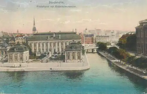 Sweden Stockholm Riddarhuset & Riddarholm channel