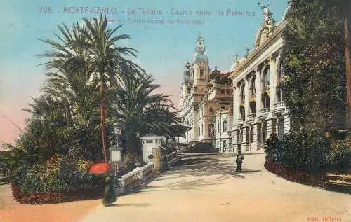 Monaco Monte Carlo Le Theatre & Casino entre les Palmiers