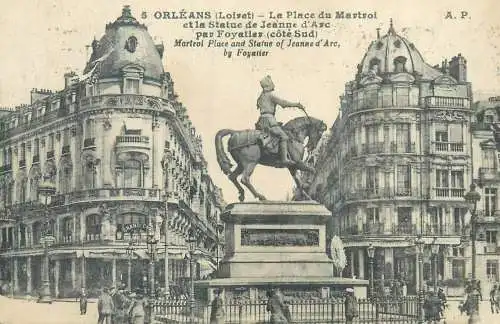France Orleans La Place du Martroi & La Statue de Jeanne d'Arc