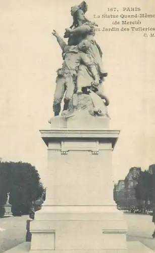 France Paris Statue Quand-Meme (de Mercie) au Jardin de Tuileries