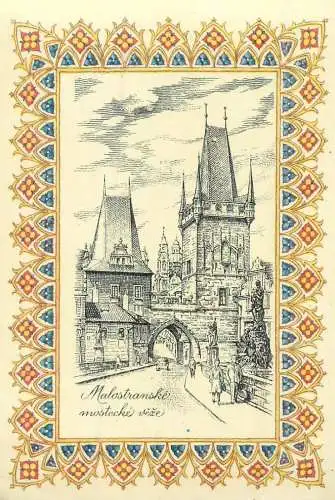 Czech Republic Prague - The Little Quarter bridge towers & St Nicholas' Church